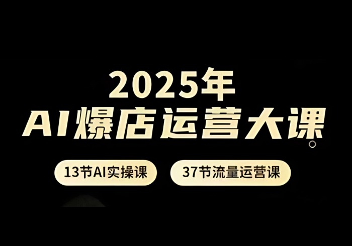 2025年AI爆店运营大课，13节AI实操课+37节流量运营课-参一网创