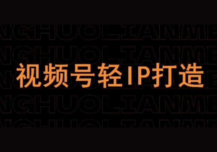 视频号线上课程，视频号轻IP打造-参一网创