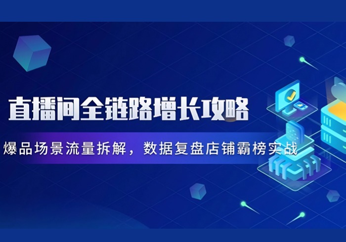 直播间全链路增长攻略，爆品场景流量拆解，数据复盘店铺霸榜实战-参一网创